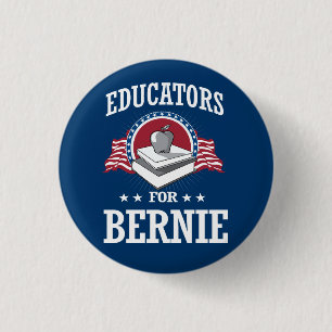 EDUCATORS FOR BERNIE SANDERS 3 CM ROUND BADGE