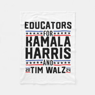 Educators For Kamala Harris And Tim Wheimer 2024 Fleece Blanket