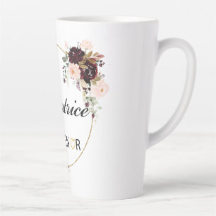 Éducatrice Floral Watercolor Latte Mug