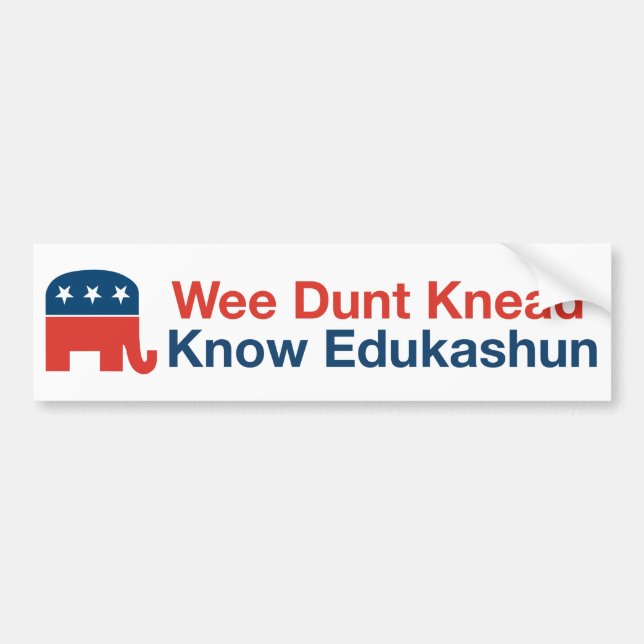 Edukashun - Bumper Sticker (Front)