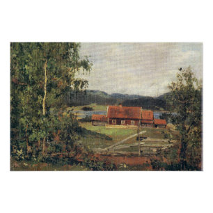 Edvar Munch - Landscape. Maridalen by Oslo. Poster
