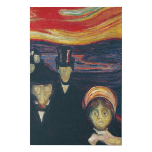 Edvard Munch - Anxiety Faux Canvas Print