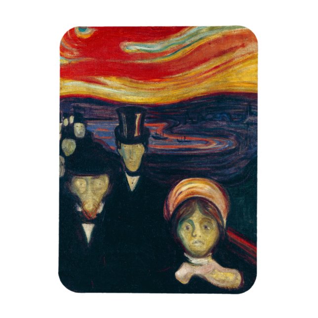 Edvard Munch - Anxiety Magnet (Vertical)