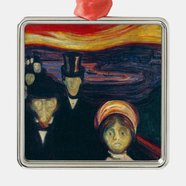 Edvard Munch - Anxiety Metal Ornament (Front)