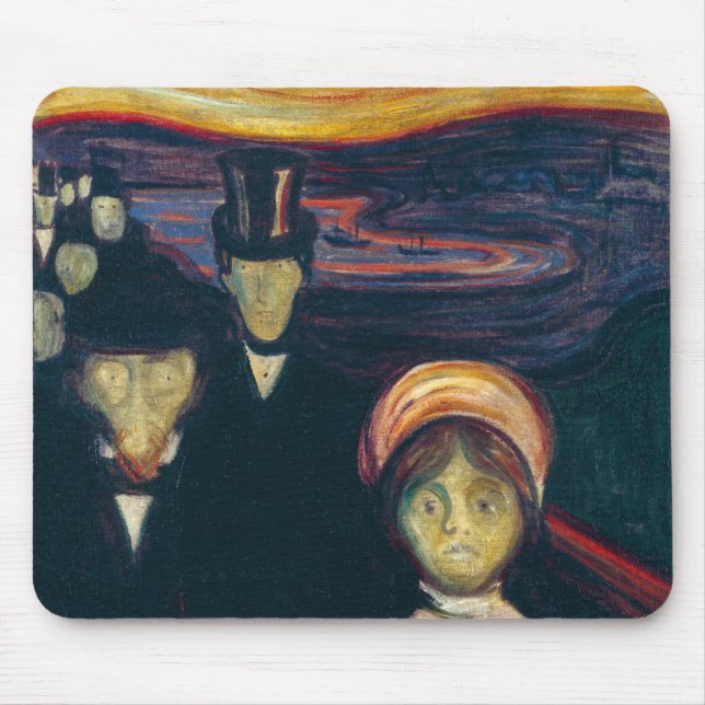 Edvard Munch - Anxiety Mouse Pad (Front)