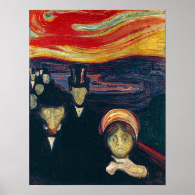 Edvard Munch - Anxiety Poster (Front)