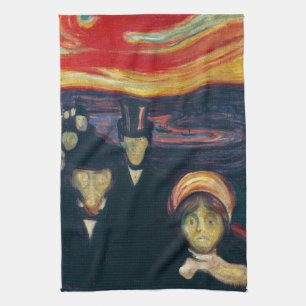 Edvard Munch - Anxiety Tea Towel