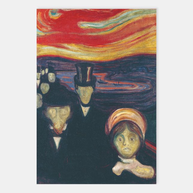 Edvard Munch - Anxiety Wrapping Paper Sheet (Creator Uploaded)