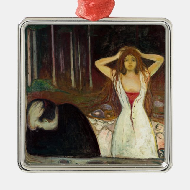 Edvard Munch - Ashes Metal Ornament (Front)