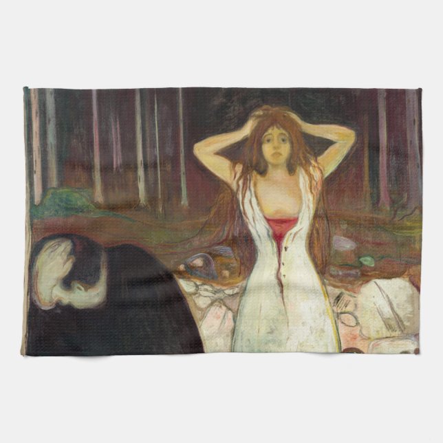 Edvard Munch - Ashes Tea Towel (Horizontal)