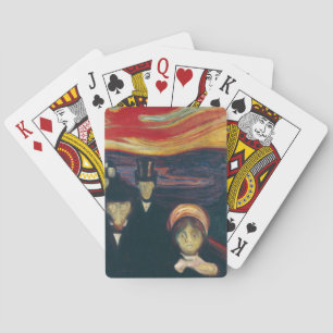 Edvard Munch Classic Painting, Anxiety (1894) Playing Cards