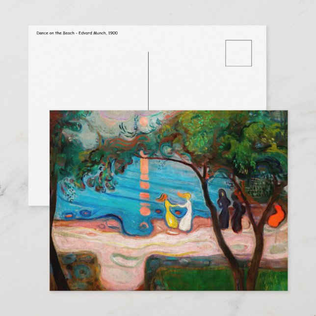 Edvard Munch - Dance on the Beach Postcard (Front/Back)