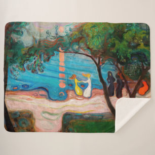 Edvard Munch - Dance on the Beach Sherpa Blanket