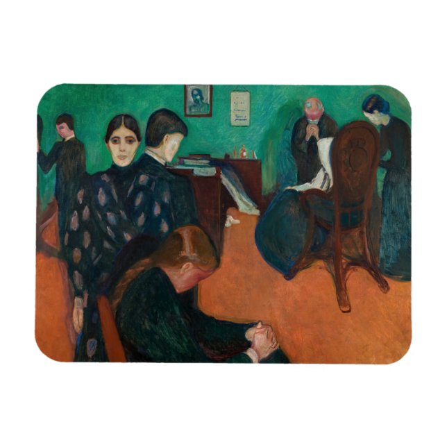 Edvard Munch - Death in the Sickroom v1 Magnet (Horizontal)