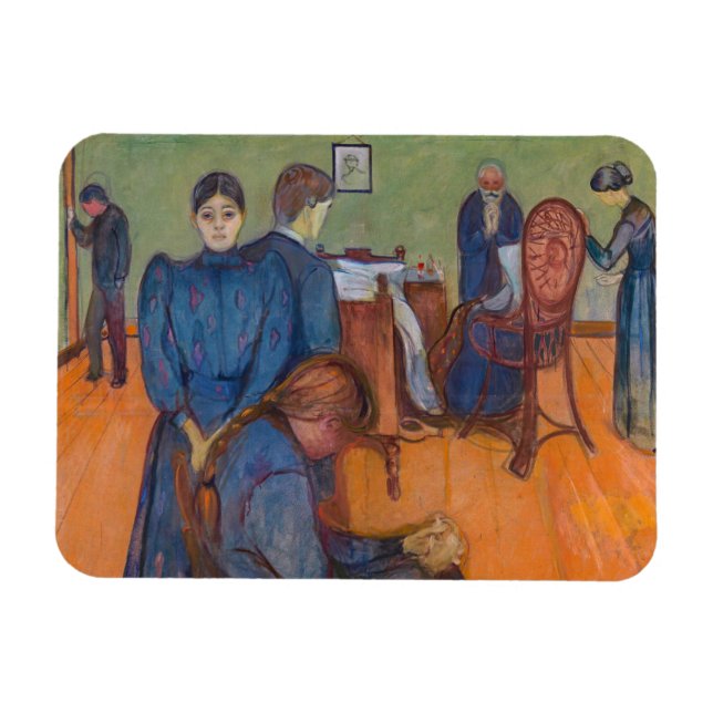 Edvard Munch - Death in the Sickroom v2 Magnet (Horizontal)