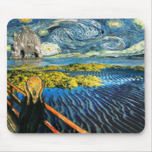 Edvard Munch - Edvard Meets Vincent Mouse Pad