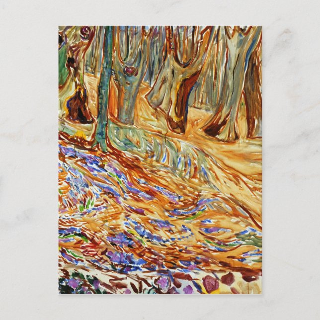 Edvard Munch - Elm Forest in Spring Postcard (Front)