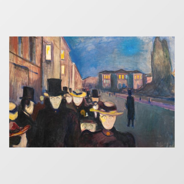 Edvard Munch - Evening on Karl Johan Street (Sheet)