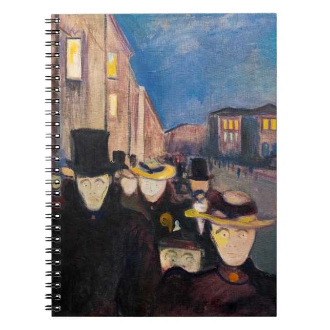 Edvard Munch - Evening on Karl Johan Street Notebook (Front)