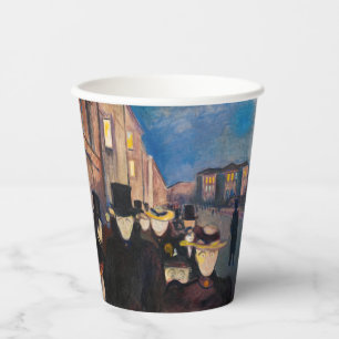 Edvard Munch - Evening on Karl Johan Street Paper Cups