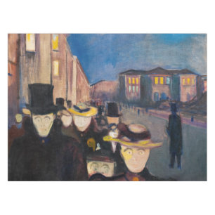 Edvard Munch - Evening on Karl Johan Street Tablecloth