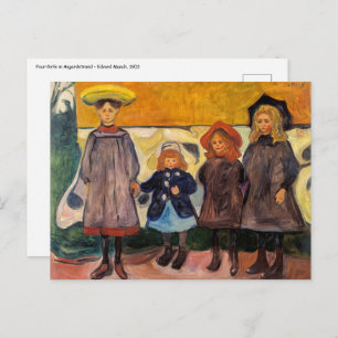 Edvard Munch - Four Girls in Asgardstrand Postcard