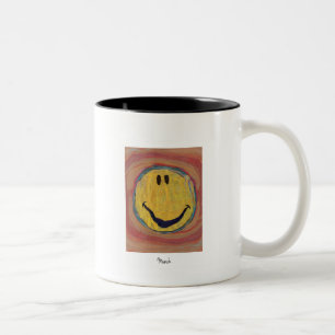 edvard munch happy face mug
