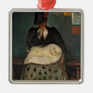 Edvard Munch - Inheritance Metal Ornament