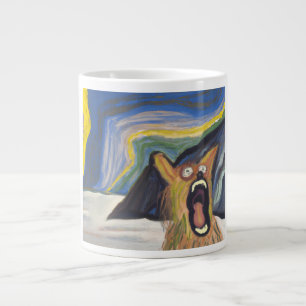 Edvard Munch-like Screaming Dog Mug