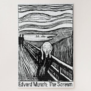 Edvard Munch Lithograph The Scream Art 1000 Piece Jigsaw Puzzle