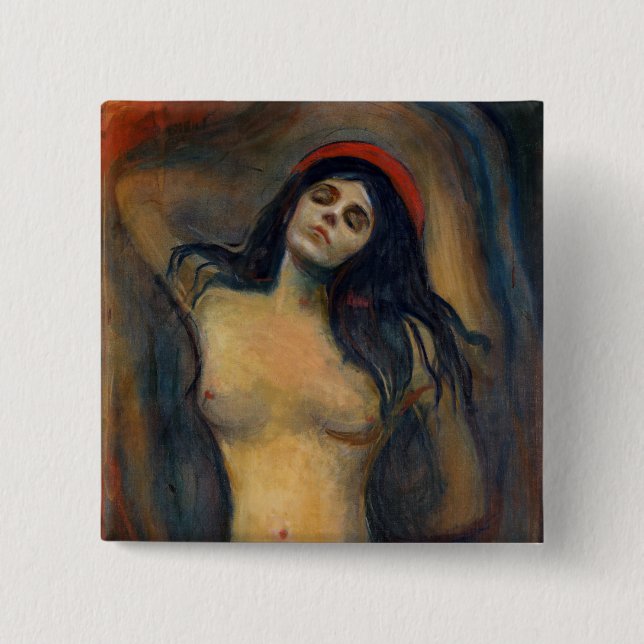 Edvard Munch - Madonna 15 Cm Square Badge (Front)