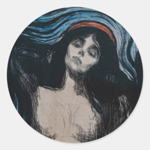 Edvard Munch - Madonna Lithography Classic Round Sticker