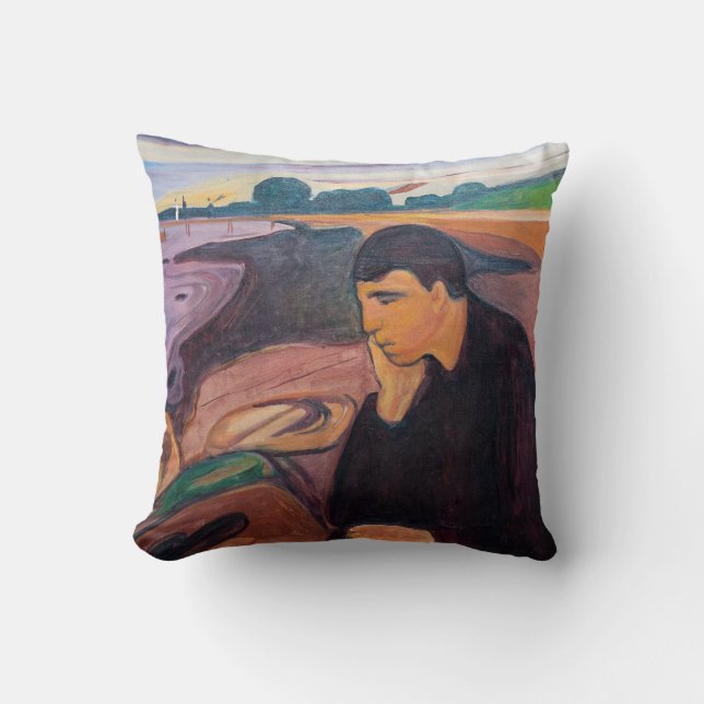 Edvard Munch - Melancholy 1894 Cushion (Front)