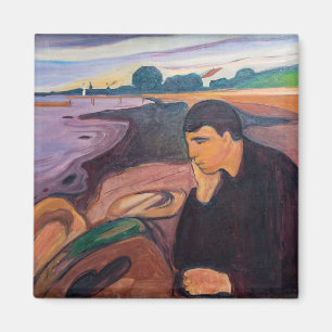 Edvard Munch - Melancholy 1894 Magnet