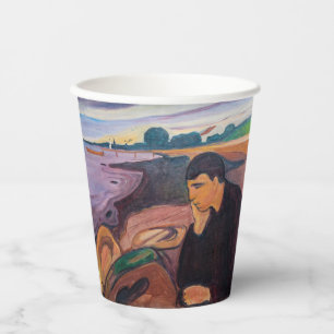 Edvard Munch - Melancholy 1894 Paper Cups