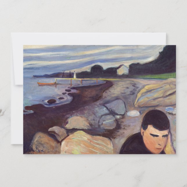 Edvard Munch - Melancholy Thank You Card (Front)