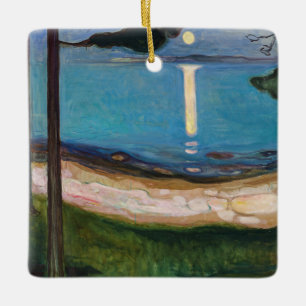 Edvard Munch - Moonlight Ceramic Ornament