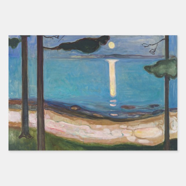 Edvard Munch - Moonlight Wrapping Paper Sheet (Front)