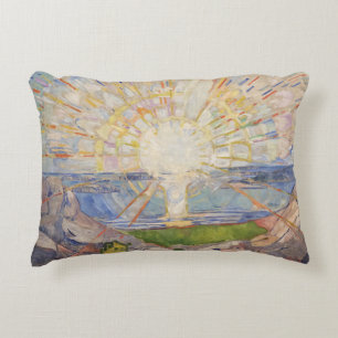 Edvard Munch Mural Painting The Sun (Solen) (1911) Decorative Cushion