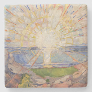 Edvard Munch Mural Painting The Sun (Solen) (1911) Stone Coaster