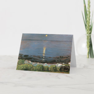Edvard Munch Painting, Summer Night by the Beach Card