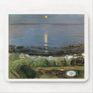 Edvard Munch Painting, Summer Night by the Beach Mouse Pad