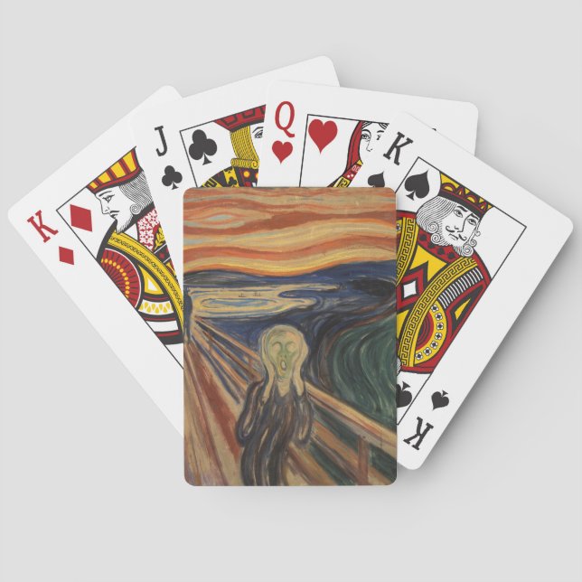 Edvard Munch Painting The Scream (Skrik) 1910 Playing Cards (Back)
