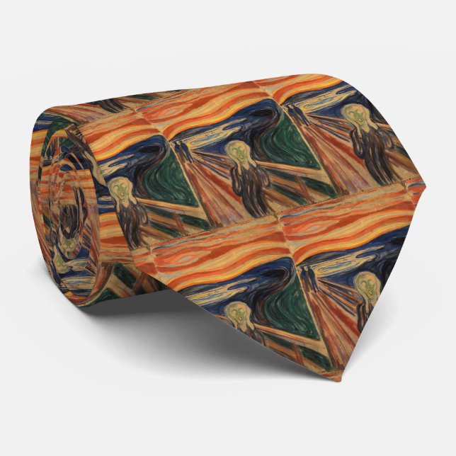 Edvard Munch Painting The Scream (Skrik) 1910 Tie (Rolled)