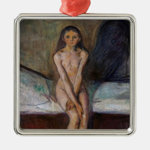 Edvard Munch - Puberty Metal Ornament