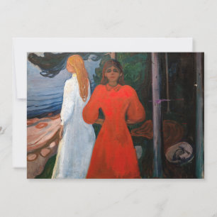 Edvard Munch - Red and White Thank You Card