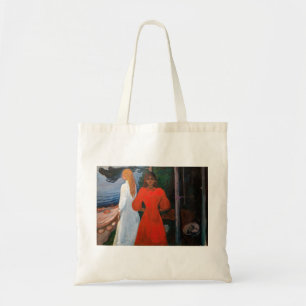 Edvard Munch - Red and White Tote Bag