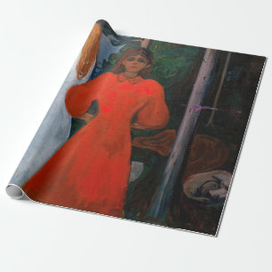 Edvard Munch - Red and White Wrapping Paper
