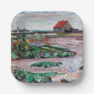 Edvard Munch - Seashore. Landscape near Lubeck Paper Plate