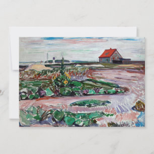 Edvard Munch - Seashore. Landscape near Lubeck Thank You Card
